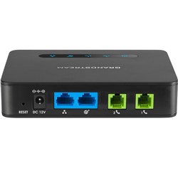 Grandstream HT812 Telephone Adapter Two Port VoIP Gateway 2 FXS with Gigabit NAT Router