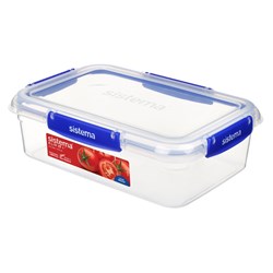 Sistema Klip It Plus Rectangle Food Storage Container 2.2 Litre Clear