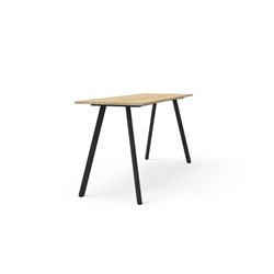 Rapidline Eternity High Bar Table 2100W x 750D x 1050mmH Natural Oak Top Black Frame