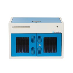 SchoolTech 16 Device Vertical USB-C Charging Station Cabinet For Notebooks And Devices Blue