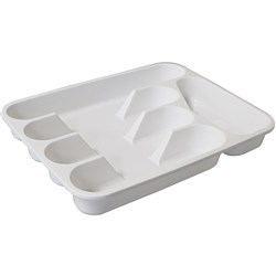 Connoisseur 5 Compartment Cutlery Tray White