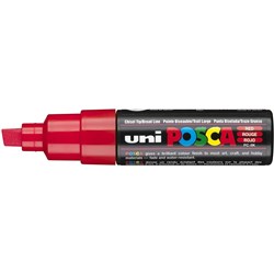 Uni Posca PC-8K Paint Marker Broad 8mm Chisel Tip Red