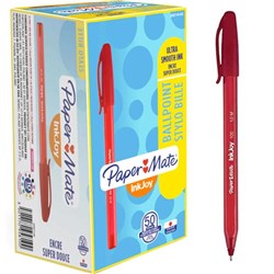 Paper Mate Inkjoy 100T Ballpoint Pen 1.0mm Red Box of 50