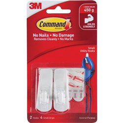 Command 17002 General Purpose Hooks Small White