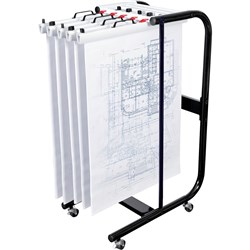 Planhorse Mobile 1000 Trolley A1 1000 Sheet Capacity Black