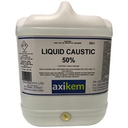 AxiKem Liquid Caustic 50% 20L Sodium Hydroxide