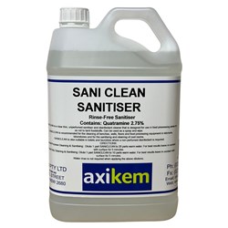 AxiKem Sani Clean Rinse Free Sanitiser 5L