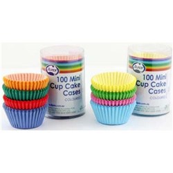 Alpen Cup Cake Cases Mini Coloured Pack of 100