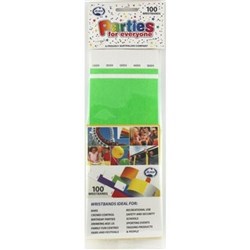 Alpen Tyvek Wristbands Lime Green Pack of 100
