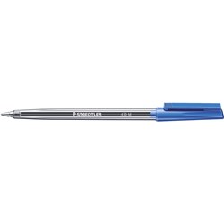 STAEDTLER STICK PENS 430 MED BLUE - BOX 10